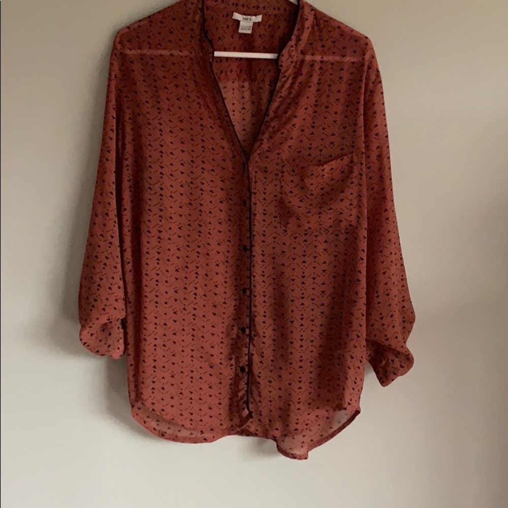 Dusty Rose Pattern Blouse